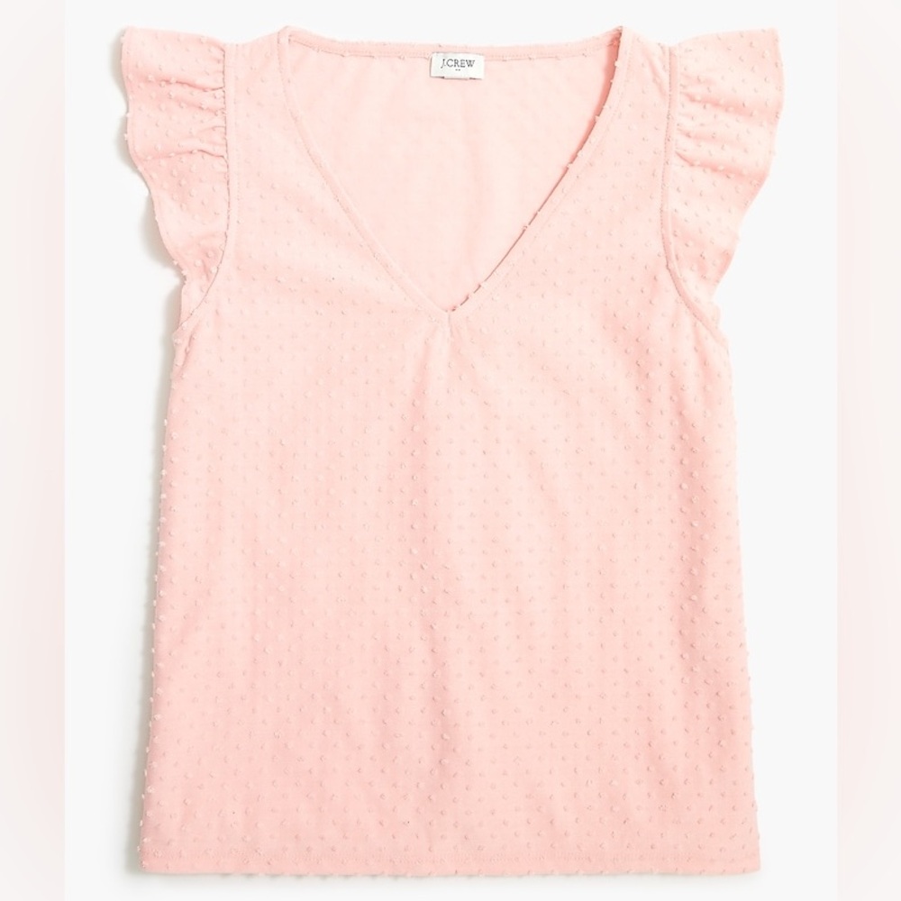 JCrew Factory Flutter Sleeve Dot Shirt Size Small